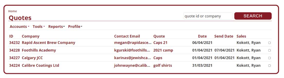 Selling-with-newdog-Quote-list